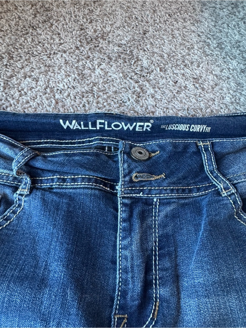 Wallflower Women’s Slim Bootcut Jeans - Dark Blue. Size 13 - Picture 2 of 3
